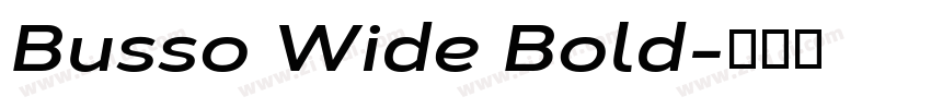 Busso Wide Bold字体转换